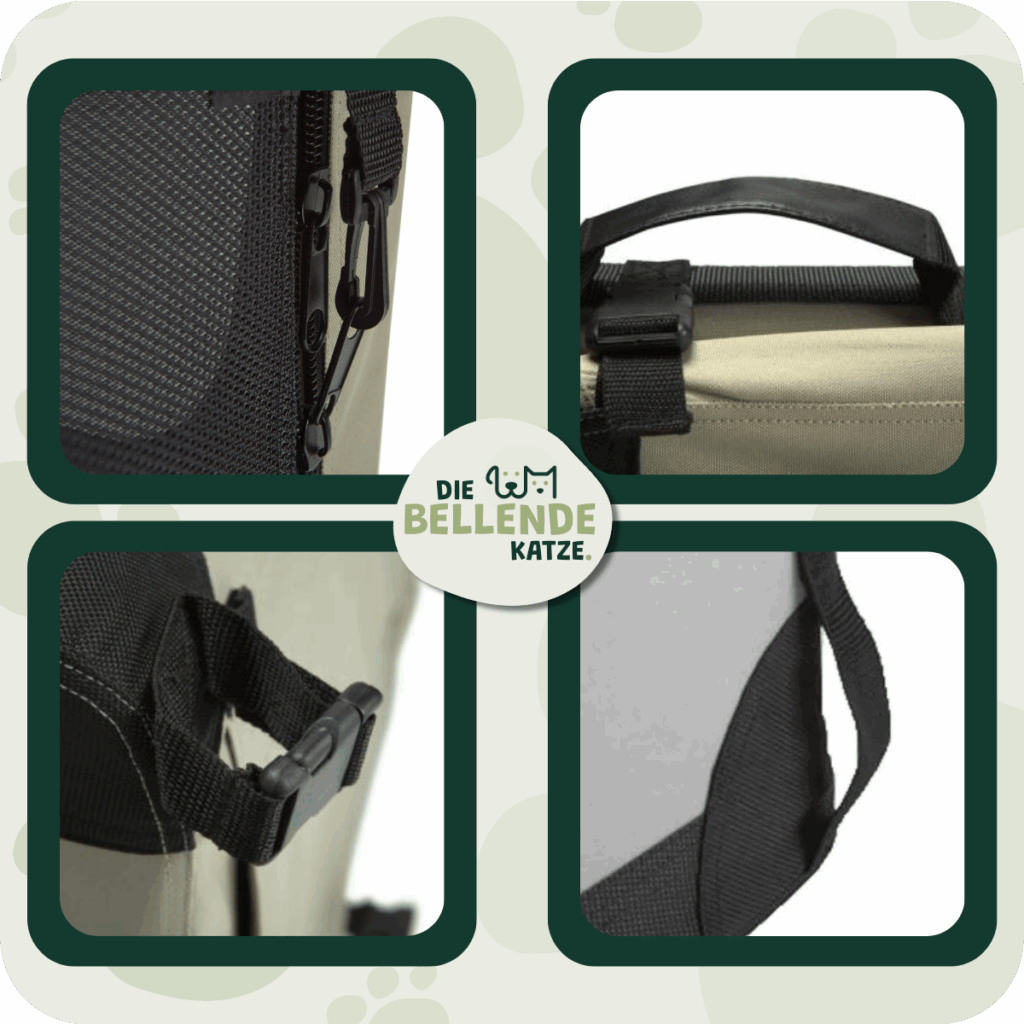 Atmungsaktive Faltbare Hundebox Auto – Detailansicht