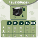 Maelson Faltbare Hundebox Fürs Auto – Abmessungen